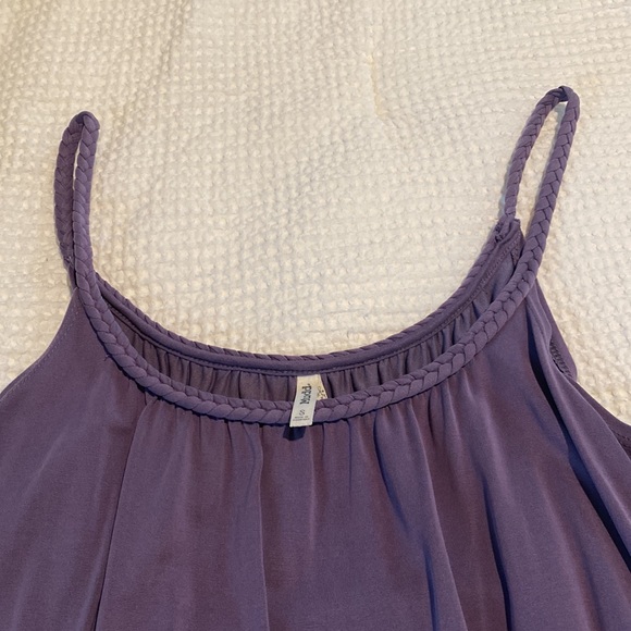 Kohl's Dresses Kohls Purple Dress With Braided Collar And Straps